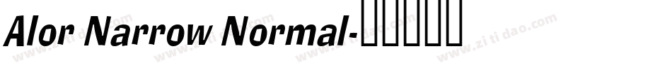 Alor Narrow Normal字体转换
